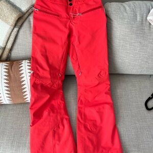 Bright Red Ski Pants